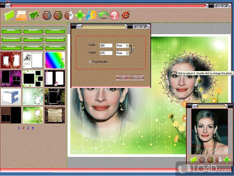 A wide range of templates - Screenshot of PhotoShine