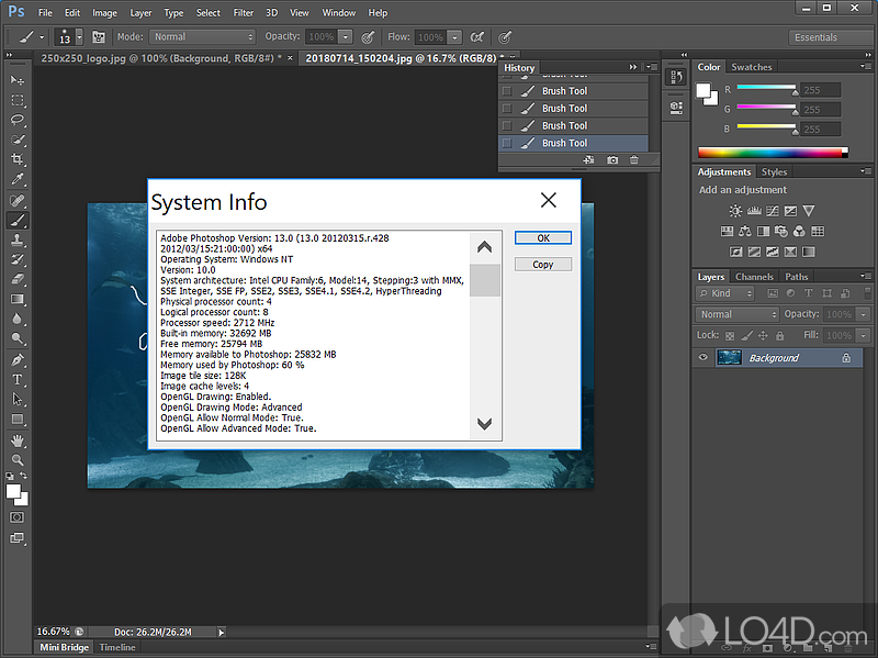 Auto-recovery tool - Screenshot of Adobe Photoshop CS6