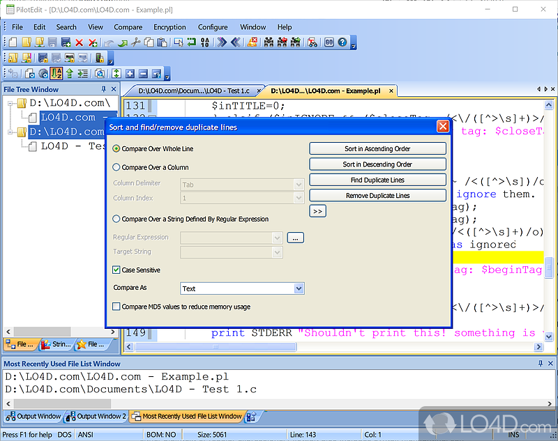 Amazing file editor for huge files - Screenshot of PilotEdit