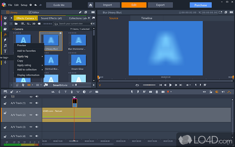 Easy home video creation - Screenshot of Pinnacle Studio