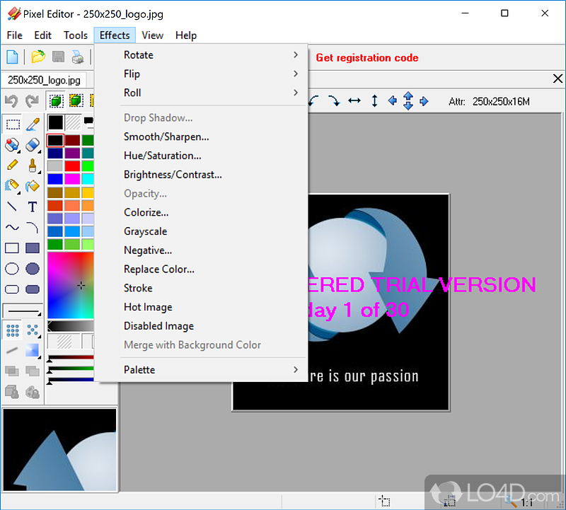 Editing and drawing - Screenshot of Pixel Editor