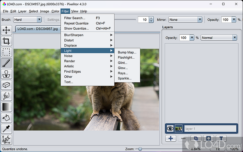 Image editing software with raster support and layers - Screenshot of Pixelitor