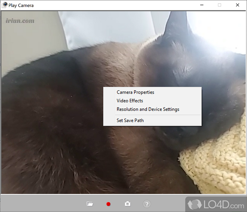 Automatic webcam detection - Screenshot of Play Camera