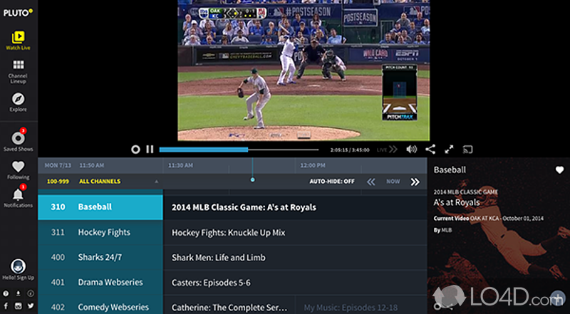 Intuitive and easy to handle GUI - Screenshot of PlutoTV