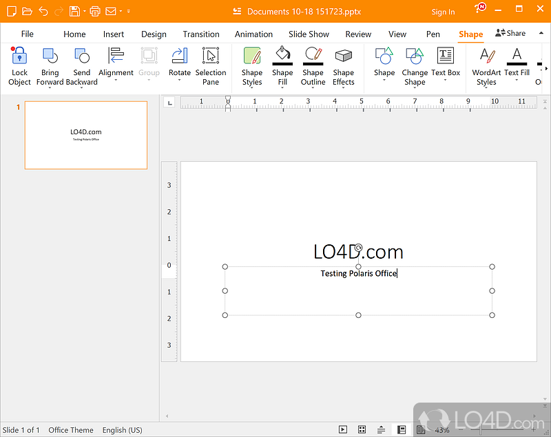 Free suite of office tools - Screenshot of Polaris Office