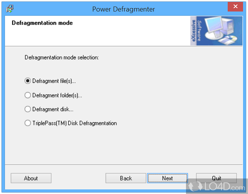 Take advantage of the power packed in this utility that is able to flawlessly perform a defragmentation process on files - Screenshot of Power Defragmenter