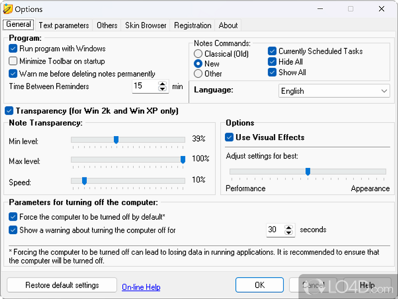 Power Notes: User interface - Screenshot of Power Notes