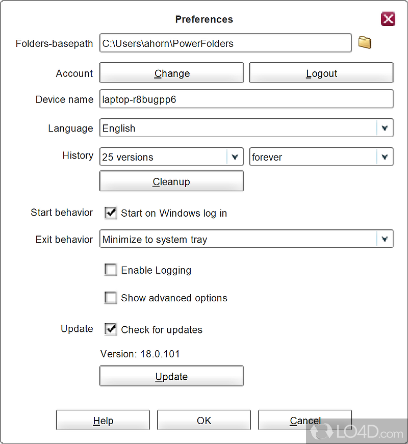 Share folders from your PC on a local network or the Internet - Screenshot of PowerFolder