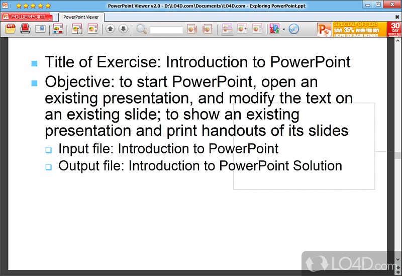 Free Software Application to View PowerPoint Files - Screenshot of PowerPoint Viewer