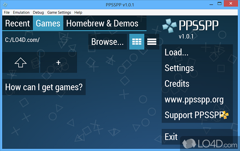 Enjoy PSP games right on PC with this software utility that promises unrivaled quality - Screenshot of PPSSPP Portable