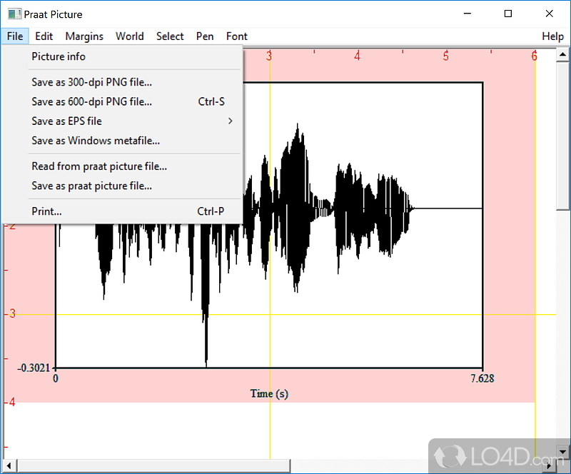 Convert audio files - Screenshot of Praat