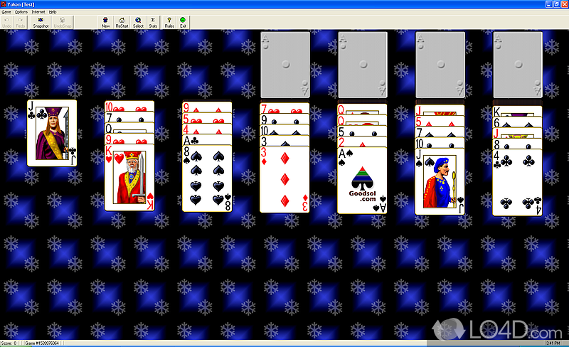 Play 700 solitaire games and solitaire quests - Screenshot of Pretty Good Solitaire