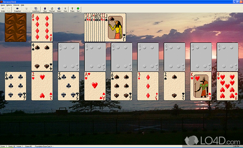 Pretty Good Solitaire: User interface - Screenshot of Pretty Good Solitaire