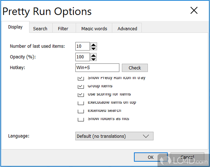 Lightweight and easy to use - Screenshot of Pretty Run