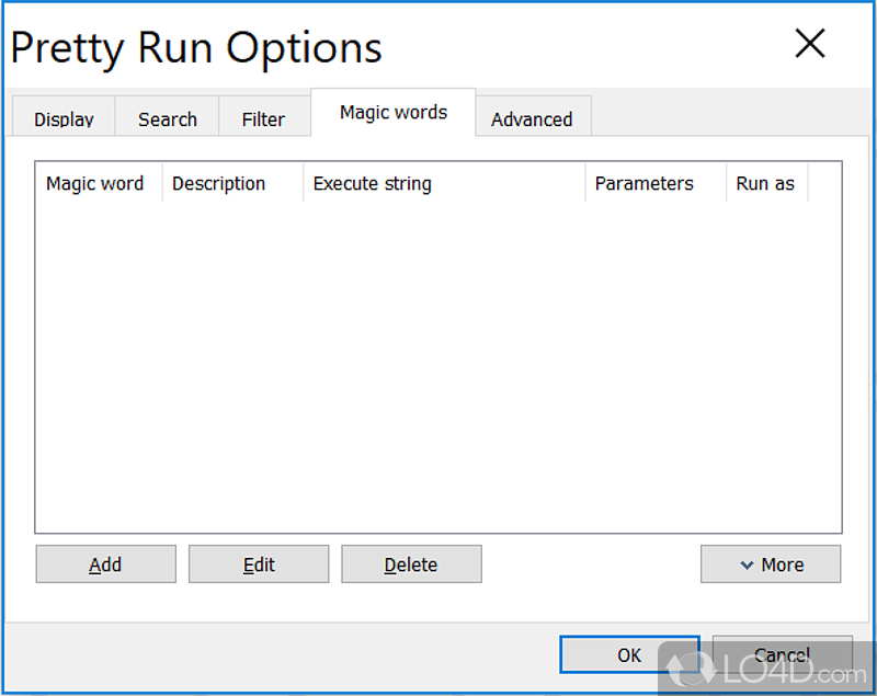 Pretty Run: User interface - Screenshot of Pretty Run