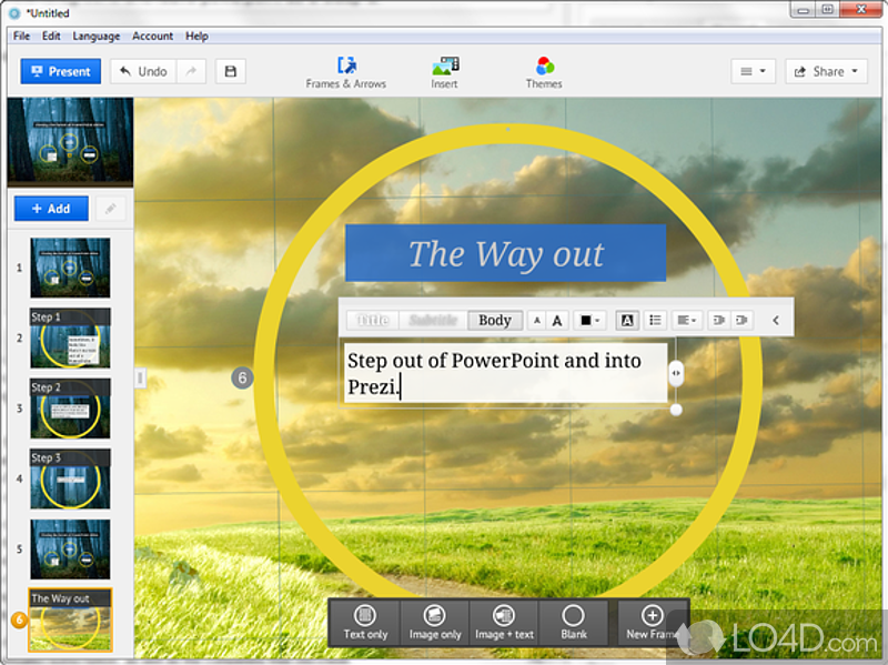 Make great presentations, even without PowerPoint - Screenshot of Prezi for Windows