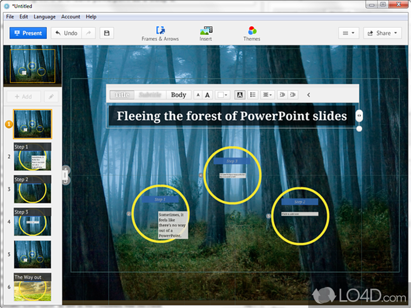 Minimal effort, maximum impact - Screenshot of Prezi for Windows