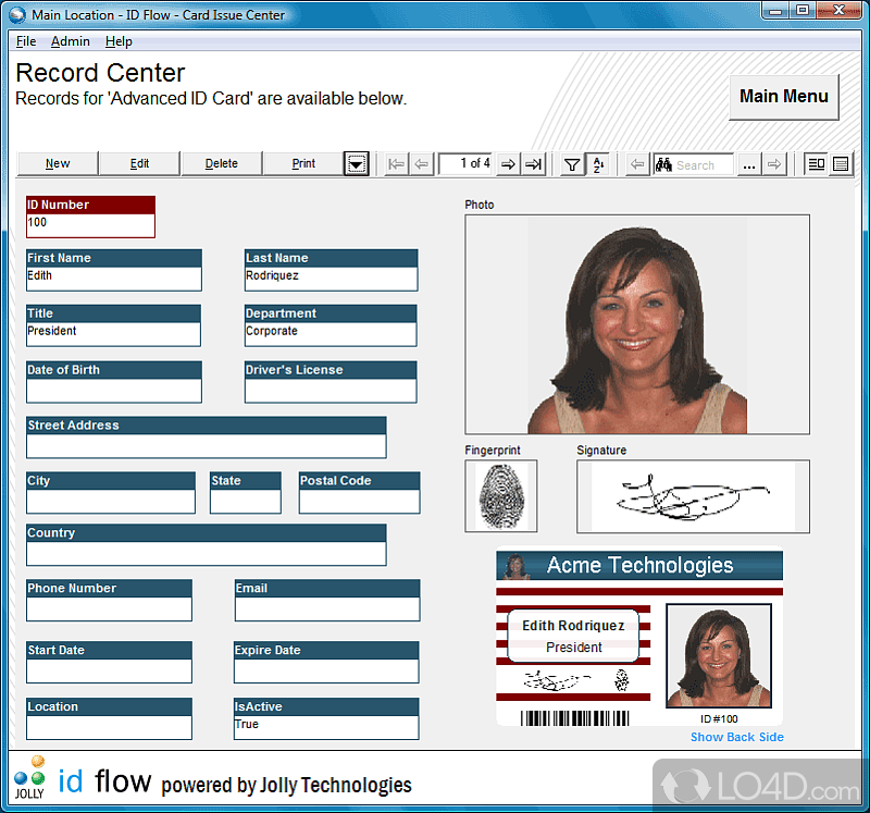 ID Flow Photo ID Card Software screenshot