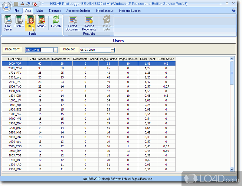 Console utility for printers management - Screenshot of PrintCtl