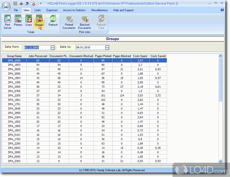 PrintCtl: User interface - Screenshot of PrintCtl