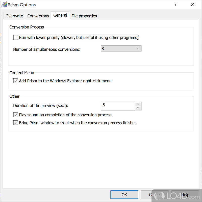 Video file converter for Windows PC - Screenshot of Prism Video File Converter