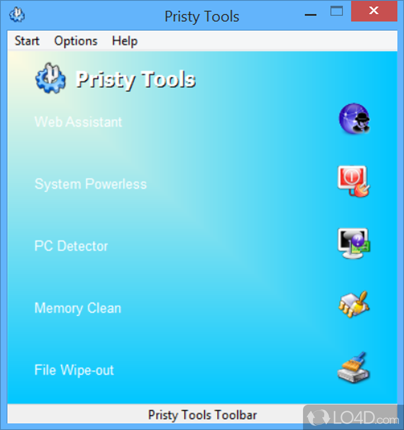 Software for better computer management - Screenshot of Pristy Tools