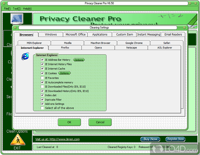 Sleek and clean user interface - Screenshot of Privacy Cleaner Pro