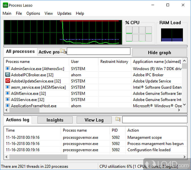 ar processes lasso procedure