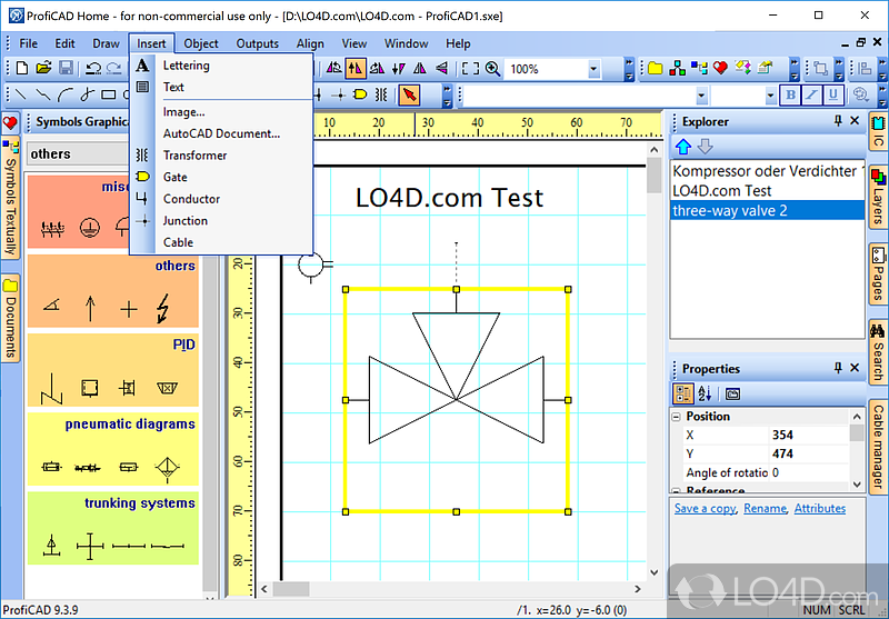 ProfiCAD: User interface - Screenshot of ProfiCAD