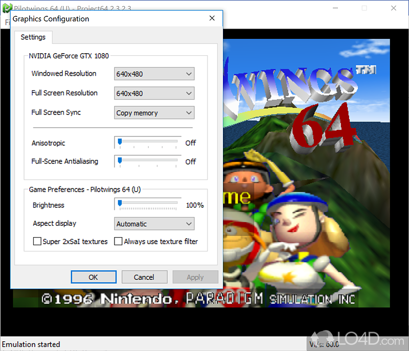 Try the Nintendo 64 look and feel - Screenshot of Project64