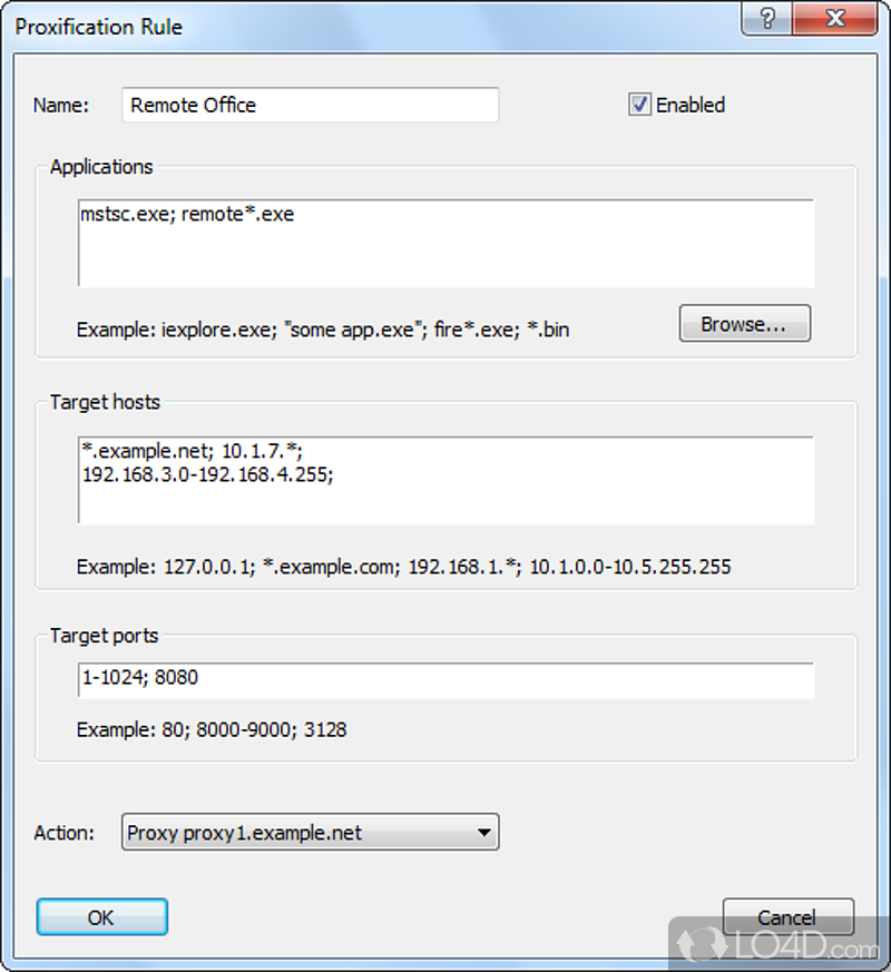 Bypass firewall, tunnel connections, hide IP - Screenshot of Proxifier