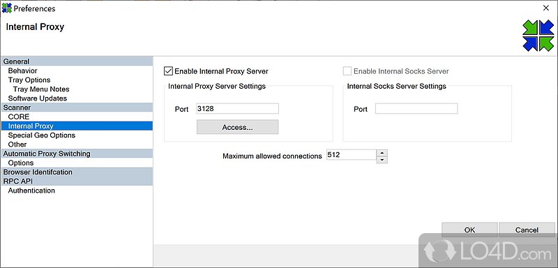 Anonymous proxy server - Screenshot of Proxy Switcher Standard