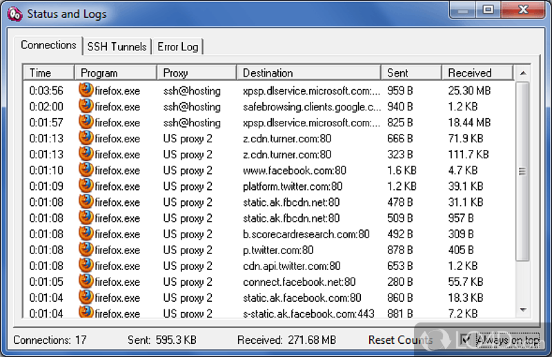 ProxyCap screenshot
