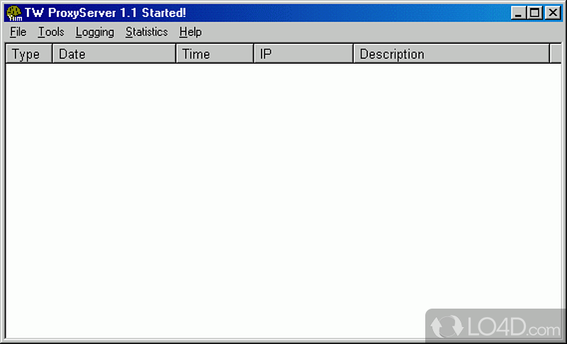 ProxyServer: User interface - Screenshot of ProxyServer