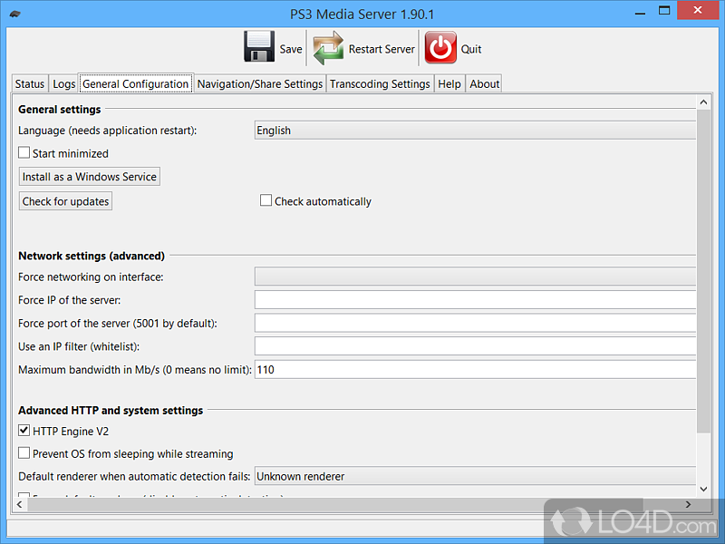 Create your Own media Streaming Server - Screenshot of PS3 Media Server