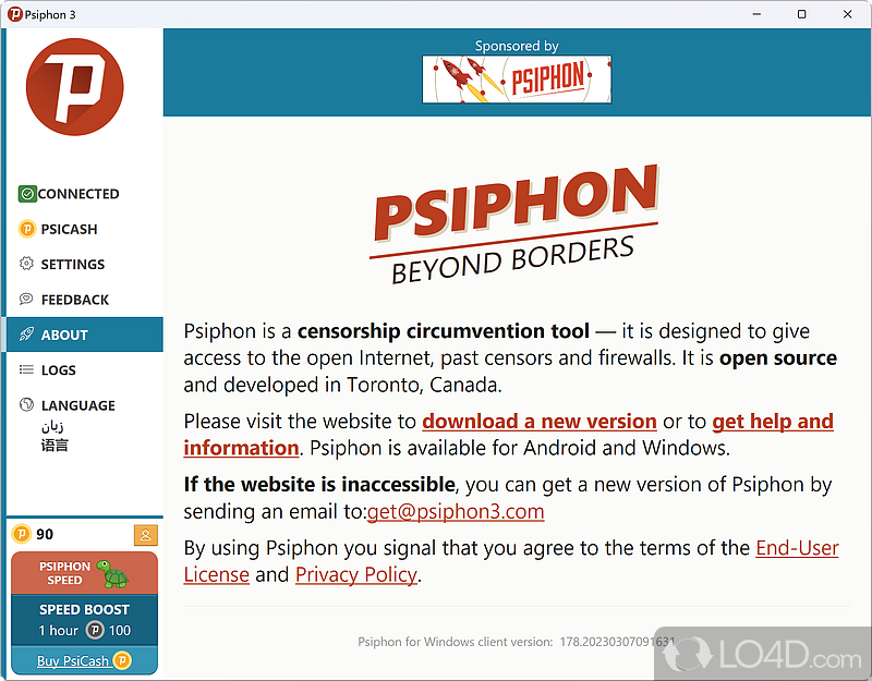 Psiphon: HTTP Proxy - Screenshot of Psiphon