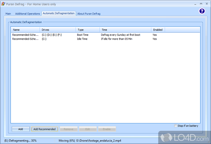 A simplistic, yet useful tool for maintaining your HDD - Screenshot of Puran Defrag