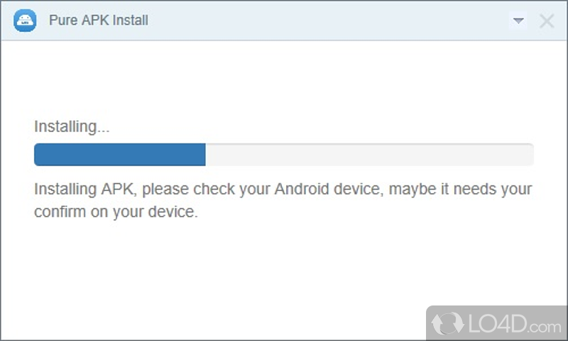 Install XAPK and APK format files on Android devices from computer - Screenshot of Pure APK Install