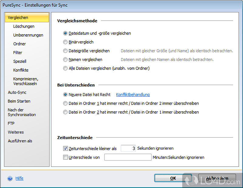 Make backups for files - Screenshot of PureSync