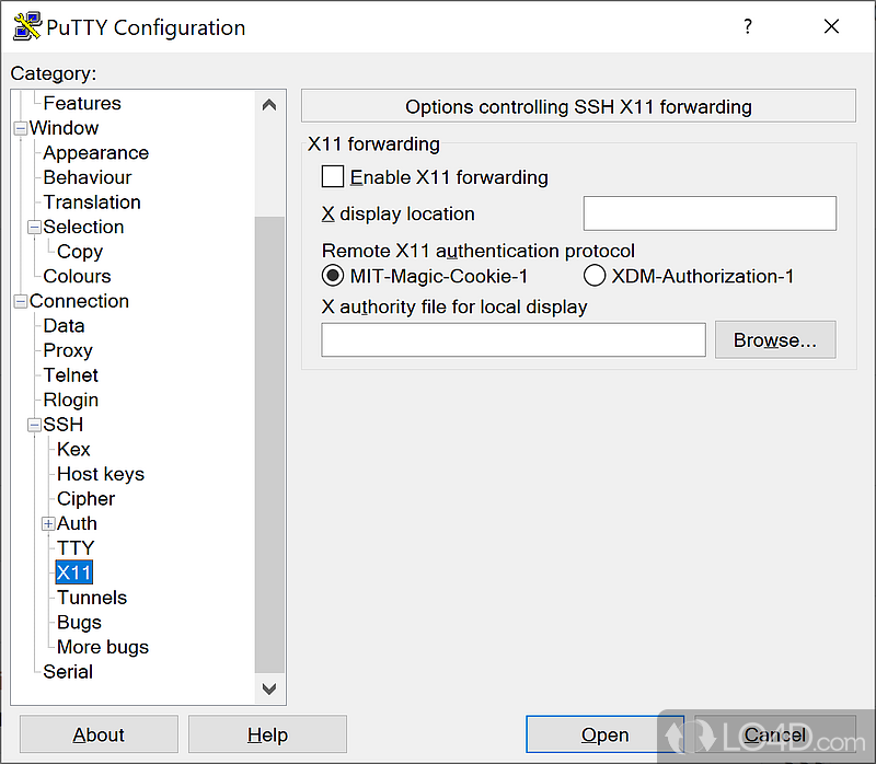 File transfer tool - Screenshot of PuTTY