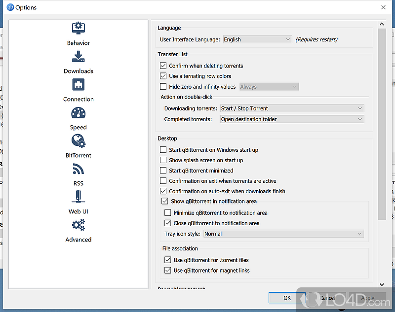 BitTorrent transfer protocol - Screenshot of qBittorrent Portable
