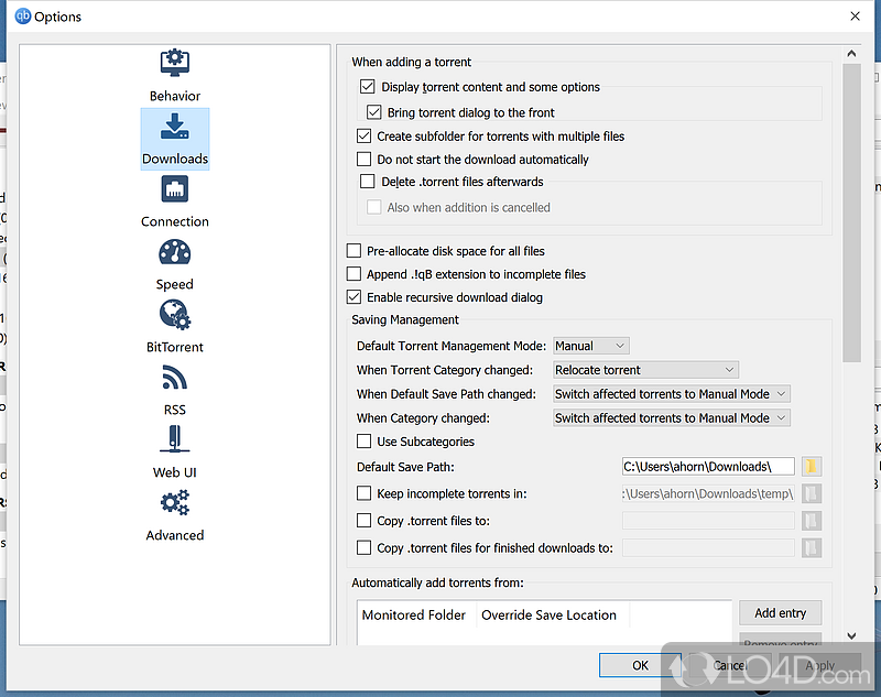 qBittorrent Portable: File sharing - Screenshot of qBittorrent Portable