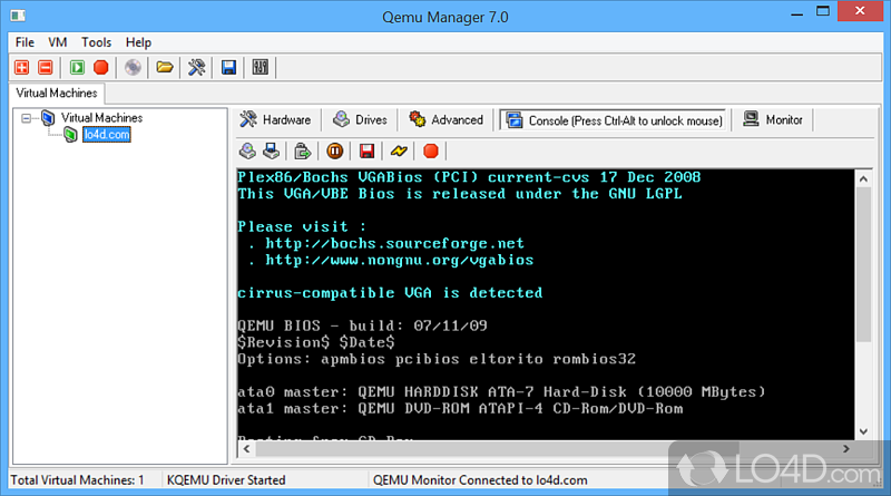 Qemu Manager screenshot