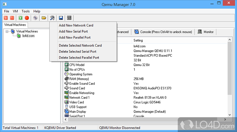 Qemu Manager screenshot