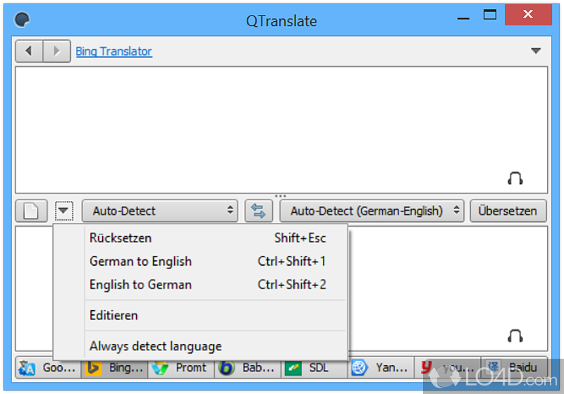 Free translator for Windows - Screenshot of QTranslate Portable