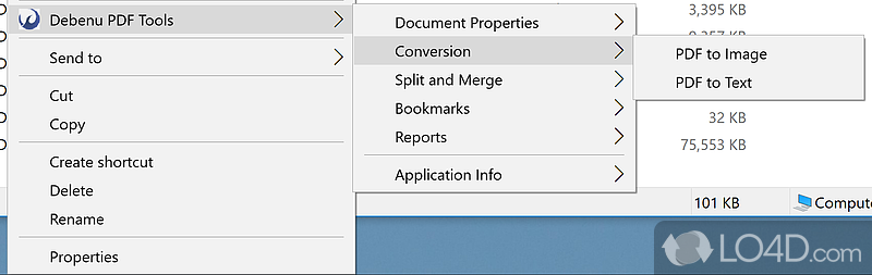 Debenu PDF Tools: Extract - Screenshot of Debenu PDF Tools