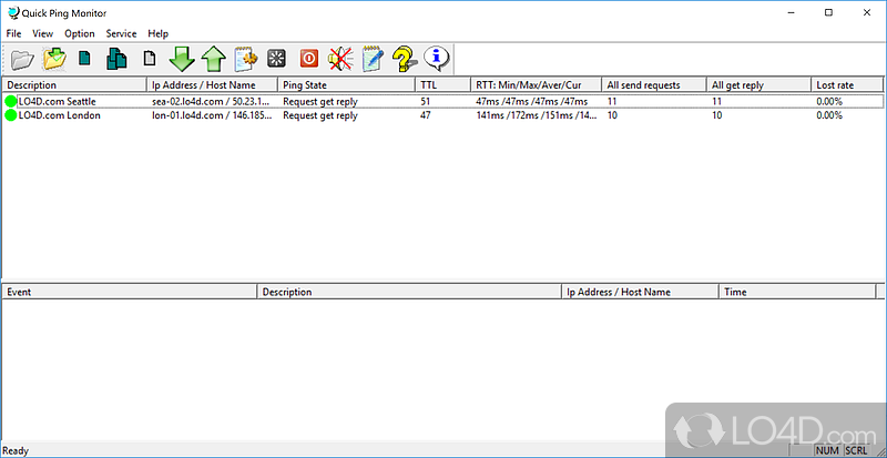 quick ping monitor key