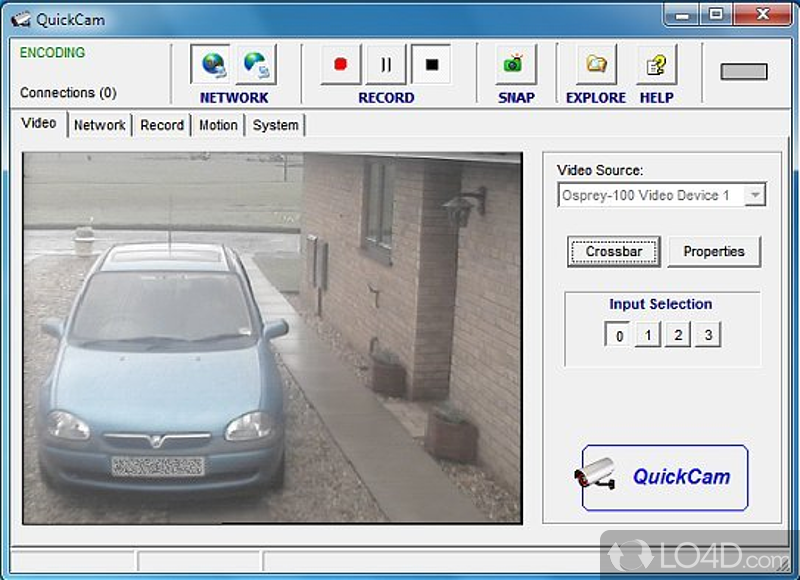 Powerful program that allows you stream captured videos onto the Internet - Screenshot of QuickCam