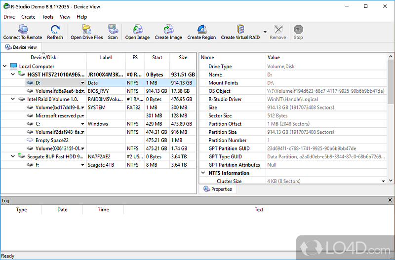 Comprehensive data recovery software - Screenshot of R-Studio