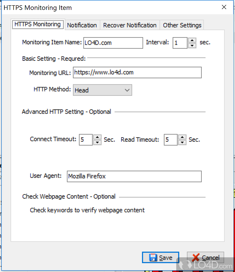 radar website monitor